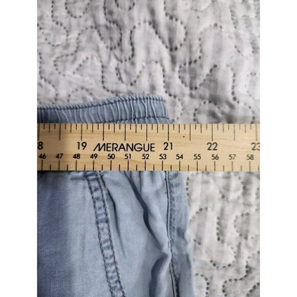 DD77 Chambray Cargo Crop Pants XXL Drawstring Waist & Ankle - Picture 8 of 10